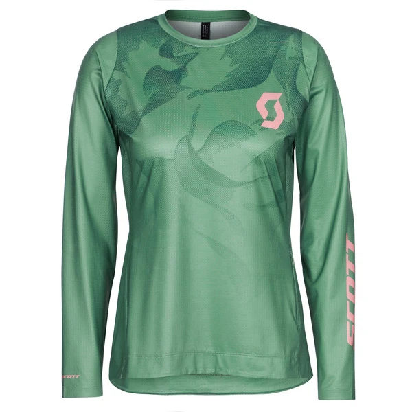 Scott SCO SHIRT W' S TRAIL VERTIC LS Damen Fahrradtrikot GLADE GREEN/CRYSTAL PINK