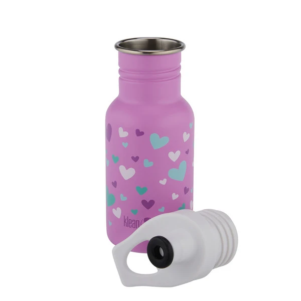 Klean Kanteen CLASSIC NARROW EINWANDIG, 355 ML, SPORT CAP 3.0 Trinkflasche ORCHID HEARTS – Bild 2