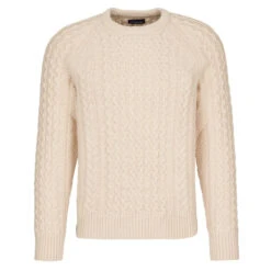 Patagonia RECYCLED WOOL CABLE KNIT CREWNECK SWEATER Unisex Wollpullover NATURAL