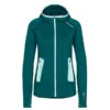 Ortovox FLEECE LIGHT HOODY W Damen Fleecejacke PACIFIC GREEN