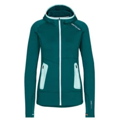 Ortovox FLEECE LIGHT HOODY W Damen Fleecejacke PACIFIC GREEN