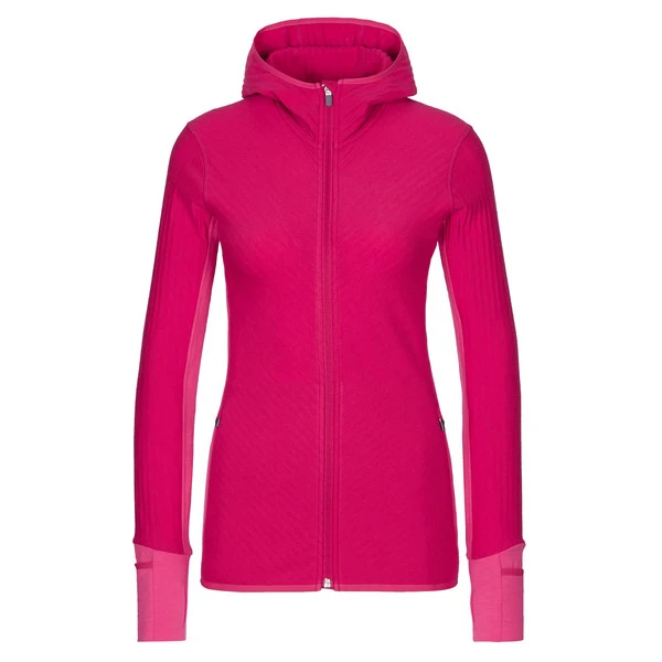 Icebreaker W DESCENDER LS ZIP HOOD Damen Wolljacke ELECTRON PINK/TEMPO 1 Icebreaker W DESCENDER LS ZIP HOOD Damen Wolljacke ELECTRON PINK/TEMPO