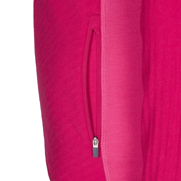 Icebreaker W DESCENDER LS ZIP HOOD Damen Wolljacke ELECTRON PINK/TEMPO 3 Icebreaker W DESCENDER LS ZIP HOOD Damen Wolljacke ELECTRON PINK/TEMPO – Bild 3