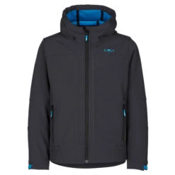 CMP JACKET FIX HOOD Kinder Softshelljacke ANTRACITE-RIVER