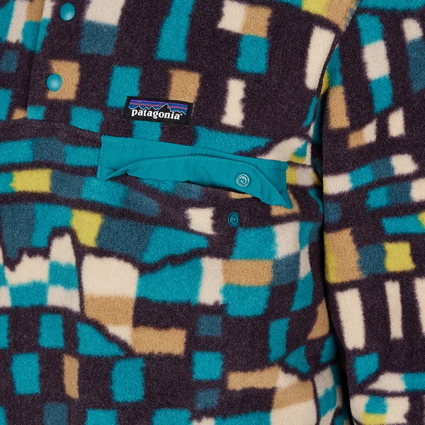 Patagonia M' S LW SYNCH SNAP-T P/O Herren Fleecepullover FITZ ROY PATCHWORK: BELAY BLUE – Bild 3