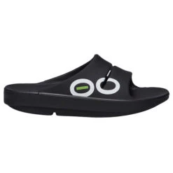 OOFOS OOAHH SPORT Unisex Freizeitsandalen BLACK/WHITE